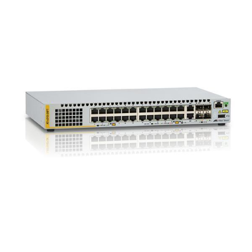 Allied Telesis AT x310-26FT - Switch - L3 - gestito - 24 x 10/100 + 2 x SFP combinato - desktop, montabile su rack, montaggio a parete